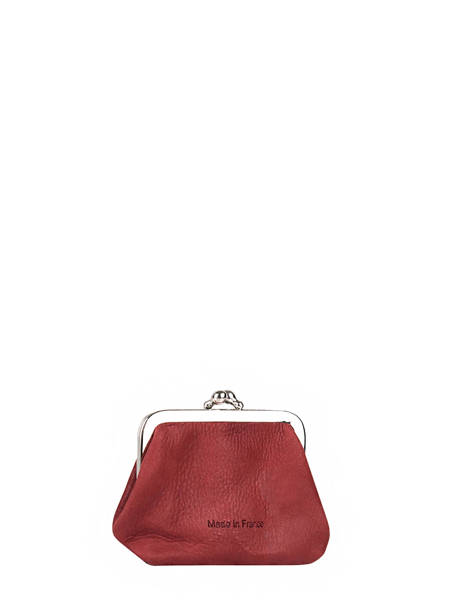 Portemonnee Etincelle Nubuck Leder Etrier Rood etincelle nubuck EETN654 ander zicht 2